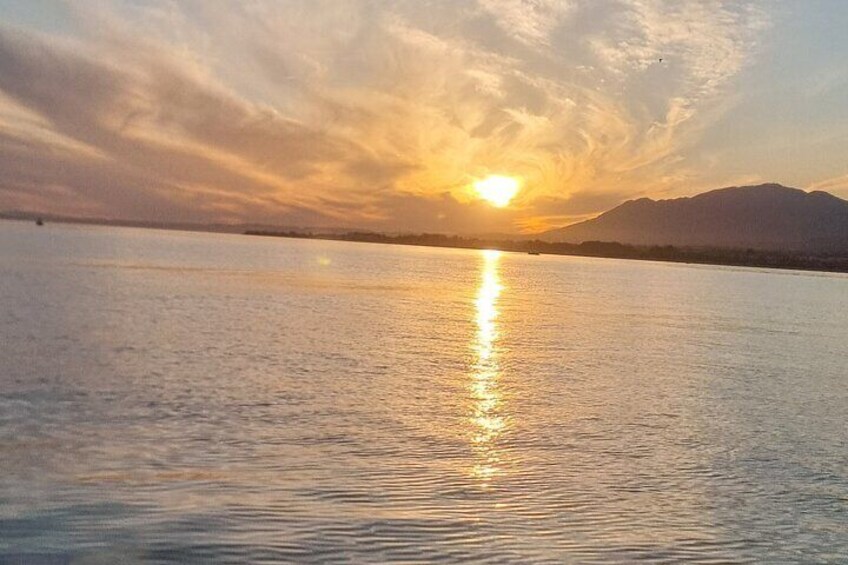 Sunset from Sailboat Marbella Puerto Banus with Drinks