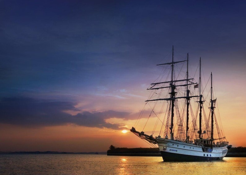 Picture 1 for Activity Singapore: Sunset Tall Ship Cruise with 4-Course Meal
