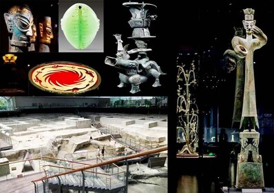 Site archéologique privé de Jinsha&Sanxingdui excursion d’une journée