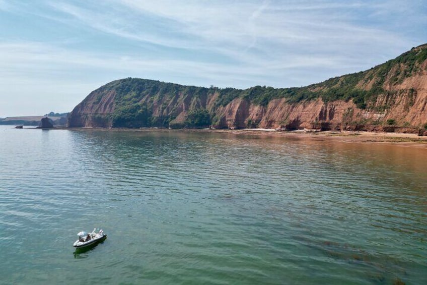 Private charter lunch stop off the stunning Jurassic coast near Budleigh Salterton