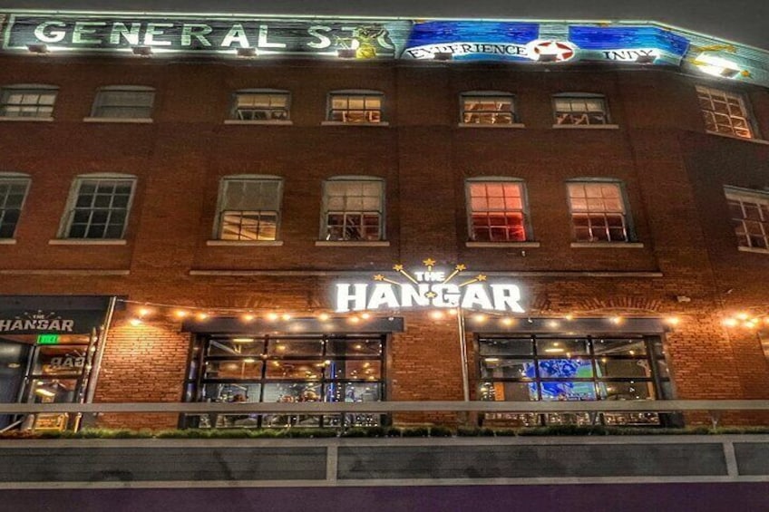 Your tour will take off and land at our hub for Indy experiences - The Hangar. Grab a bite to eat, try a locally sourced signature cocktail, and enjoy the ultimate people watching in the city. 