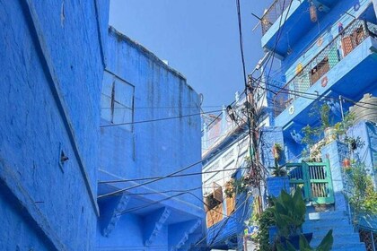 El fuerte de Mehrangarh y la ciudad azul con guía con traslado de ida y vue...