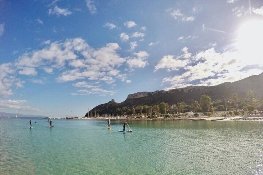 Course and Excursion in SUP to the Devil's Saddle in Cagliari