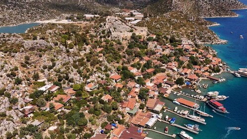 Kas: Excursión en Barco por la Ciudad Hundida y los Lugares Históricos de l...