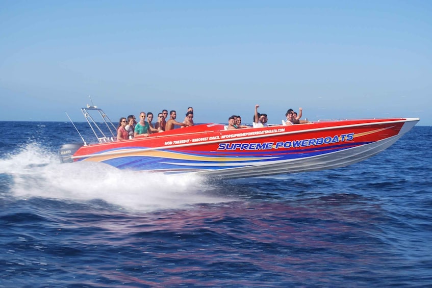 Picture 3 for Activity Sliema: Comino Blue Lagoon Powerboat Tour with Comino Caves