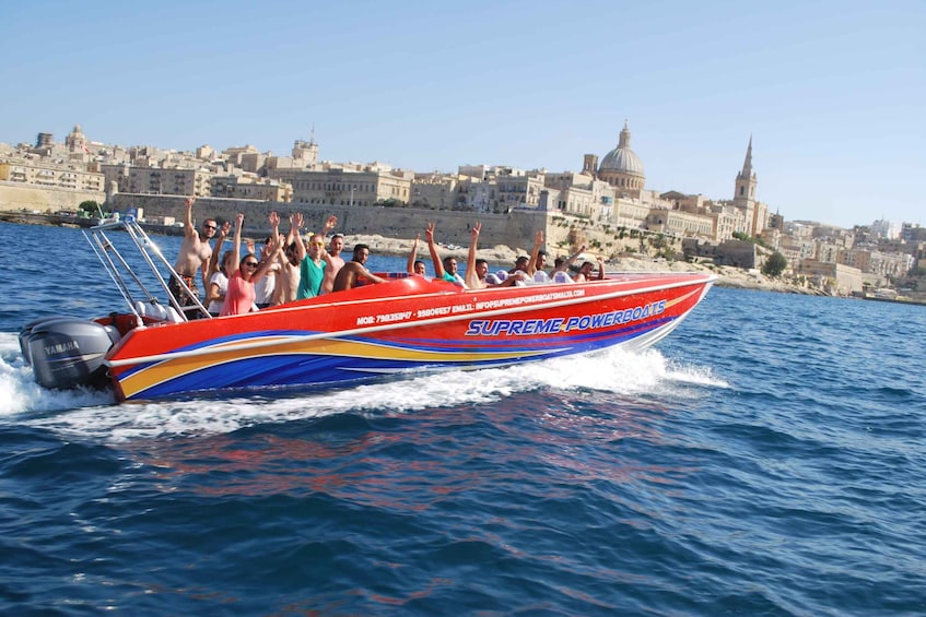 Picture 2 for Activity Sliema: Comino Blue Lagoon Powerboat Tour with Comino Caves