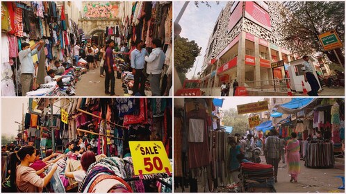 Delhi: recorrido privado guiado de compras en un automóvil con aire acondic...