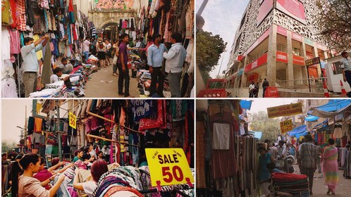 Delhi: Privat guidet shoppingtur i A/C-bil med transfer