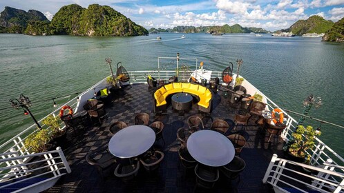 Nouveau 2 Jour 1 Nuit sur la croisière 5 Étoiles dans la baie d’Halong avec...