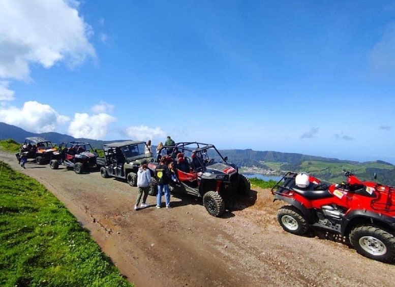 From Ponta Delgada: Full-Day Sete Cidades Double Quad Tour