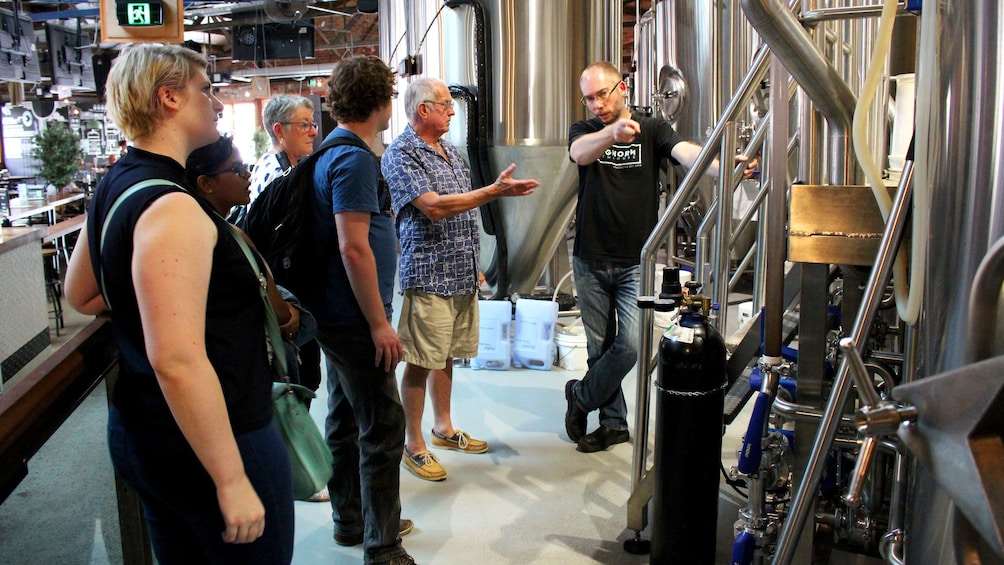 Group on tour of brewery in Sydney 