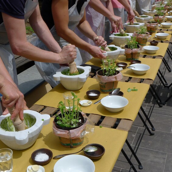 Picture 1 for Activity Manarola: Pesto Making Class with Tasting and Wine