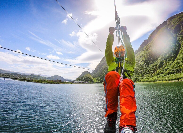 Picture 2 for Activity Feel the adrenaline in Mosjøen Zipline