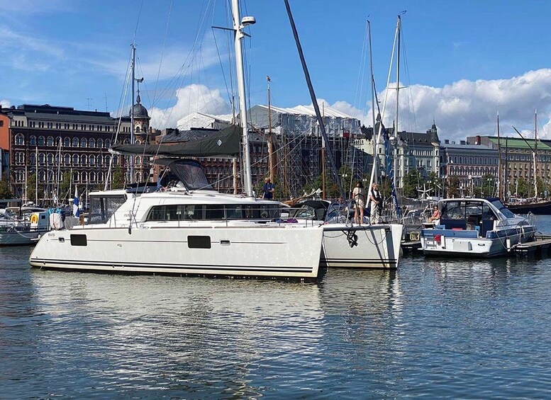 Helsinki: Private Catamaran Sailing in up to 15 pax