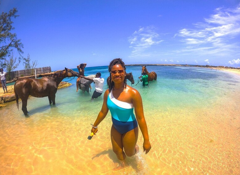 Picture 2 for Activity From Falmouth: Horseback Ride and Swim Beach Trip