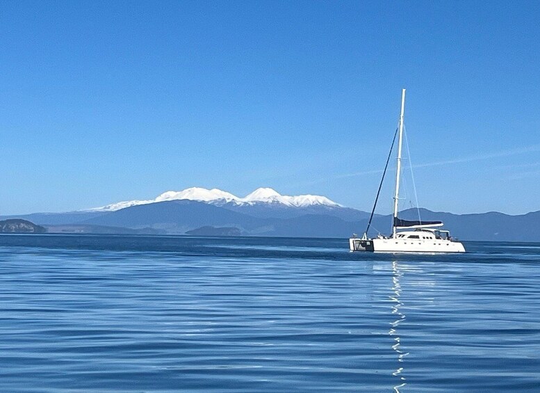 Picture 3 for Activity Taupo: Māori Rock Carvings Lake Taupo Sailing Tour