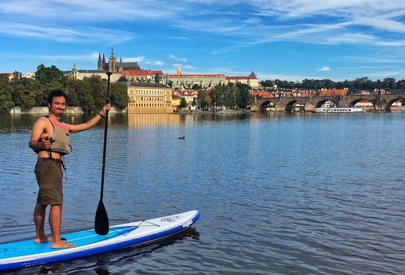 Picture 2 for Activity Prague: 2-Hour Paddle Boarding in the City Centre