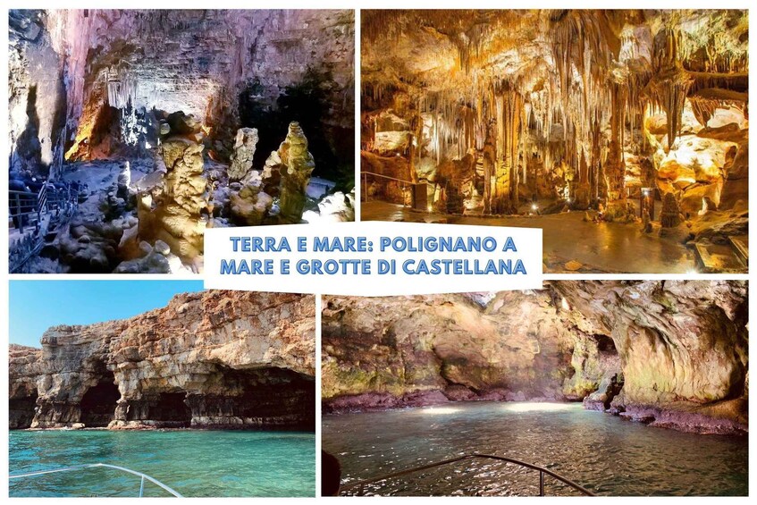 Bari: Full-day Tour 9h Castellana Caves & Polignano by Boat