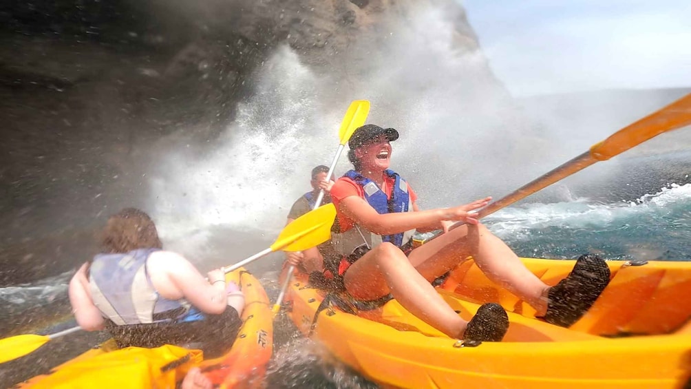 Picture 6 for Activity Lomo Quiebre: Mogan Kayaking and Snorkeling Tour in Caves