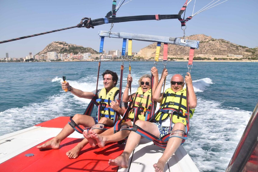 Picture 2 for Activity Alicante: Boat Trip and Parasailing Experience with Drink