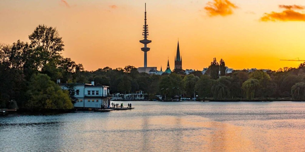Picture 1 for Activity Hamburg: Self-Guided Walking or Bike Tour Around the Alster