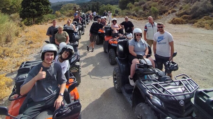 Malia:Afternoon Quad Safari Tour Lunch Hotel Pickup Drop-off