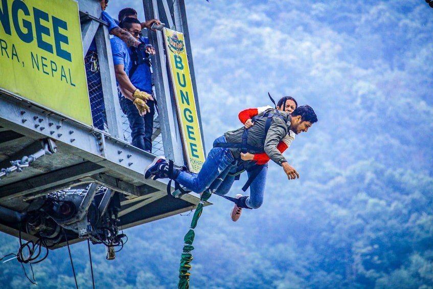 Couple Bungee Jump in Pokhara: A Day Trip