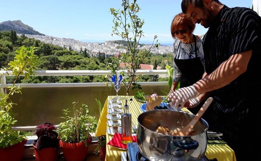 Athens: Greek Cooking Class Overlooking the Acropolis