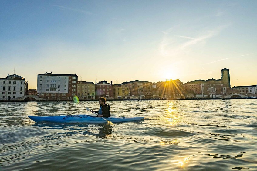 Picture 1 for Activity Venice: Sunset Kayaking Class in the City