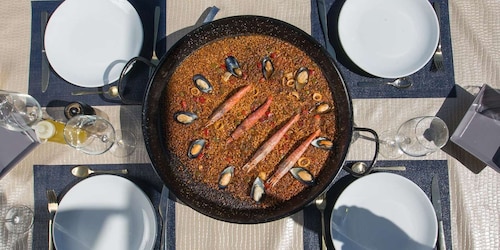 Authentic Premium Paella & Sangria Class in a Design Rooftop