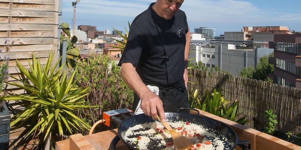 Picture 12 for Activity Authentic Premium Paella & Sangria Class in a Design Rooftop