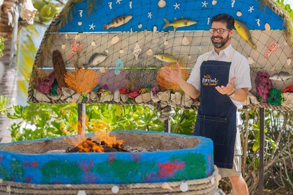 Parrillada de pescado descalzo en Cozumel