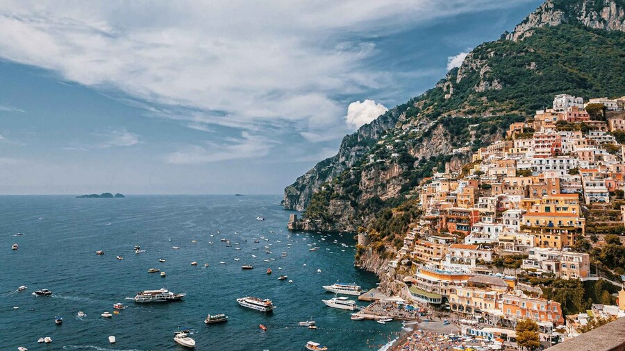 From Positano: Amalfi Coast Boat Tour with Swimming Stop