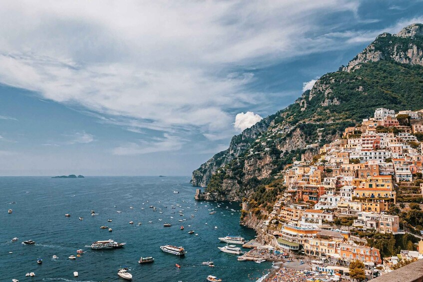 From Positano: Amalfi Coast Boat Tour with Swimming Stop