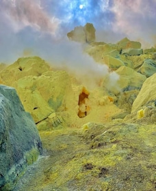 Sulphur fumaroles spectacle: Inside the volcano expedition