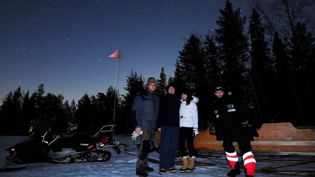 Picture 3 for Activity Luleå : Northern Lights Tour on a Snowmobile drawn Sled