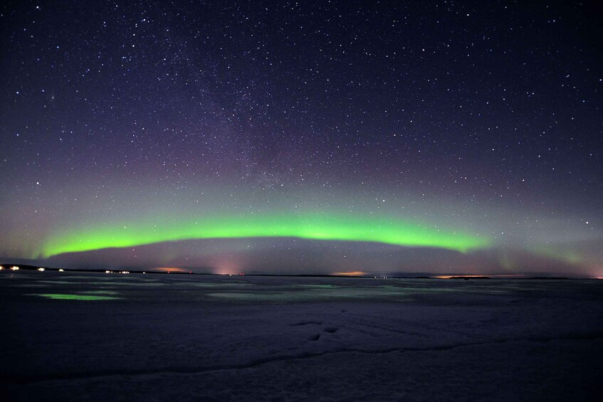 Picture 1 for Activity Luleå : Northern Lights Tour on a Snowmobile drawn Sled