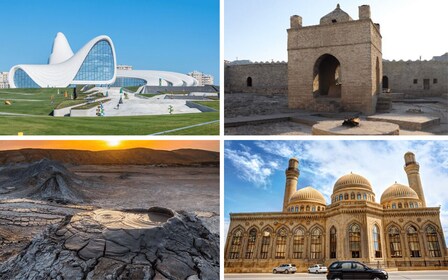 Baku: Gobustan, Schlammvulkane, Brennender Berg & Feuertempel