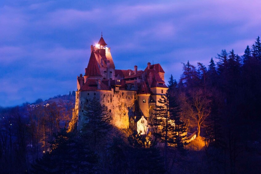 Heli tour from Brasov to Bran and Peles castles for 3