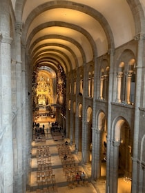 Tour Cathedral of Santiago with roofs & Portico de la Gloria