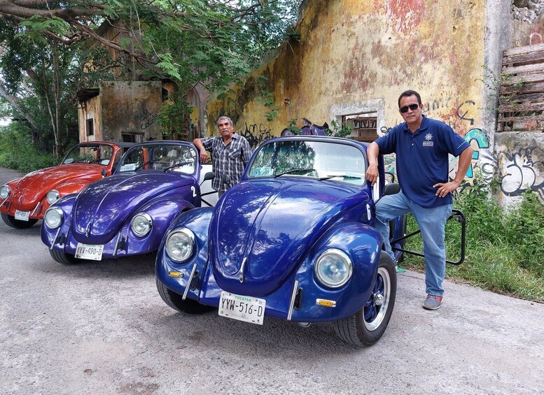 Progreso: Ghost Town Tour + Beach Club in a Classic Beetle