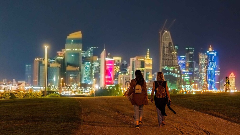 Doha: Combo Private Night City + Night Desert Safari Tour.