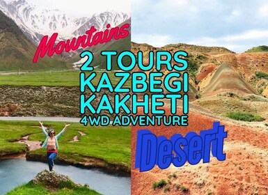 Von Tiflis aus: Kachetien und Kazbegi 2-Tage 4X4 Jeep Tour Paket