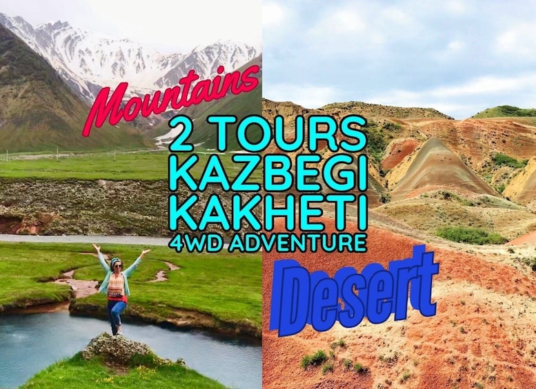 From Tbilisi: Kakheti and Kazbegi 2-Day 4X4 Jeep Tour pack