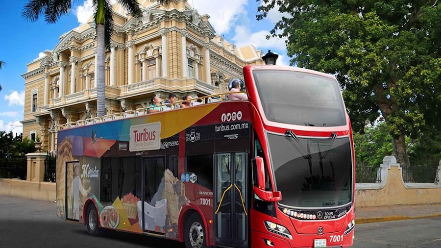 Mérida: Panoramic Sightseeing Tour Bus Ticket with 2 Routes