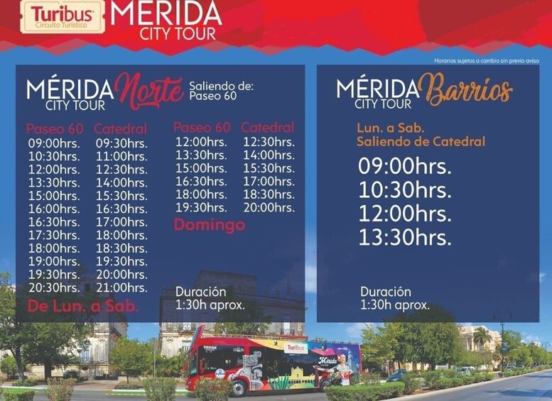 Picture 14 for Activity Mérida: Panoramic Sightseeing Tour Bus Ticket with 2 Routes