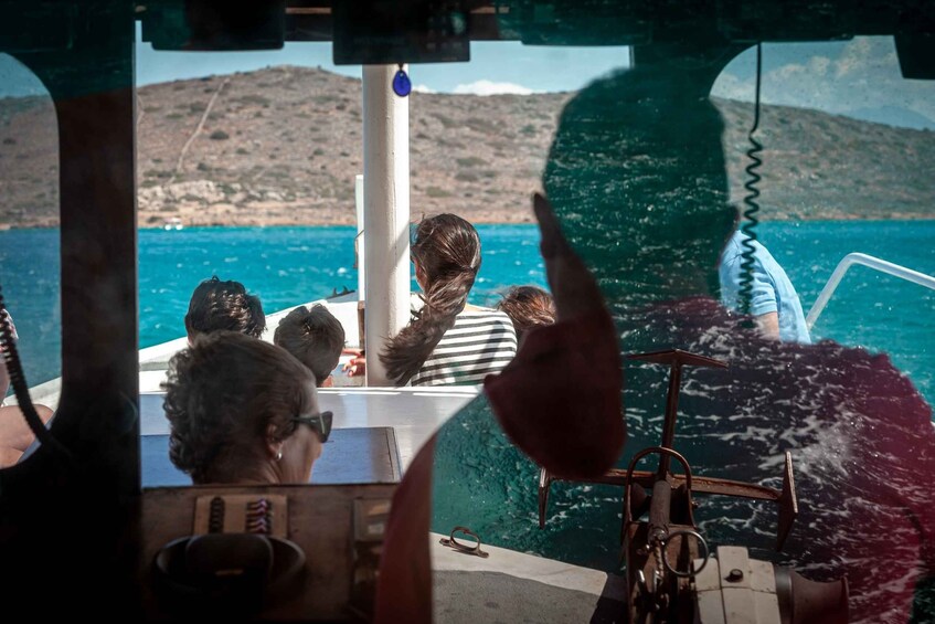 Picture 9 for Activity Elounda: Spinalonga Guided Boat Tour with BBQ and Swimming