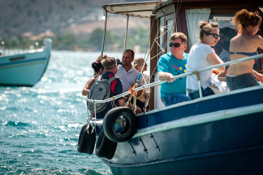 Picture 7 for Activity Elounda: Spinalonga Guided Boat Tour with BBQ and Swimming