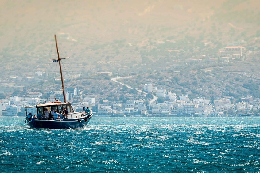 Picture 17 for Activity Elounda: Spinalonga Guided Boat Tour with BBQ and Swimming