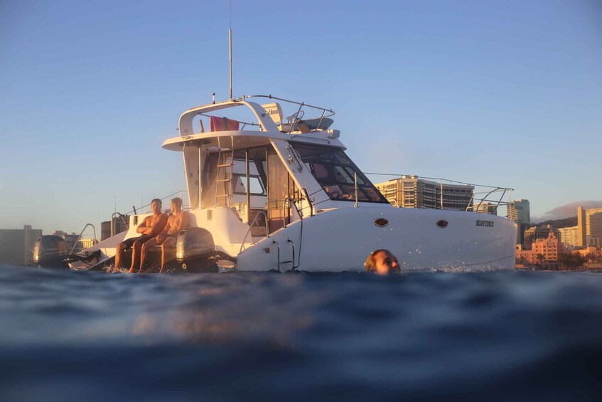 Picture 3 for Activity Oahu: Private Catamaran Sunset Cruise & Optional Snorkeling